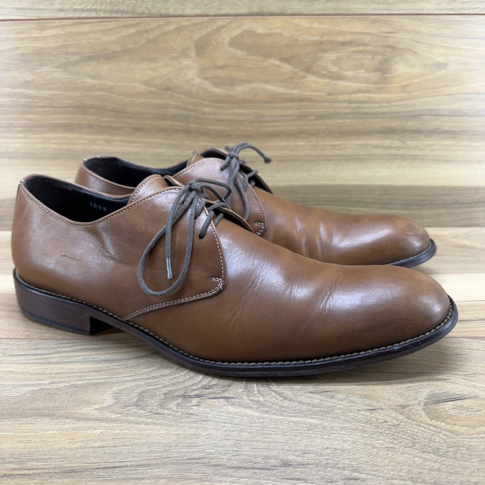 Too Boot New York 9 Adam Derrick Walnut Leather Dress Oxfords - Picture 4 of 12